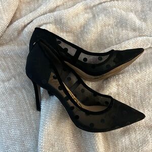 Sam Edelman black polka dot heels